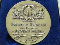Ronald Reagan & George Bush 1985 Inauguration Large Bronze Medal  - 147 Grams, 2.75" Diameter