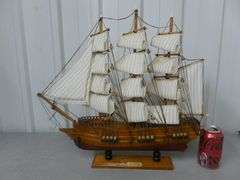 Nice HMS Victory Wooden Sailing Ship - 20" W x 19.5" H