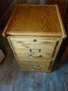 Nice Oak File Cabinet - Two Drawer