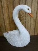 Nice Collectible 1988 Homco Molded Resin Type Swan Mantle Decoration - 12" H