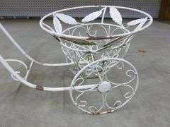 Bike Themed Rod Iron / Metal Planter Stand - 10" x 30" x 23" H
