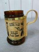 Collectible Pistol Club - Funny Themed Glass Beer Stein