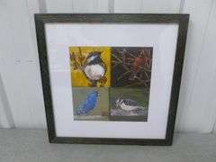 Steven " Birds " Framed & Matted Print 13" x 13"