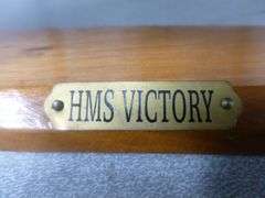 Nice HMS Victory Wooden Sailing Ship - 20" W x 19.5" H