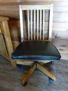 Nice Basset Oak Office Desk / With Optional Side Extension / Oak Chair