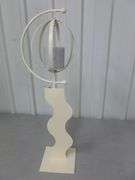 Large Metal Pillar Candle Stand - 25" H