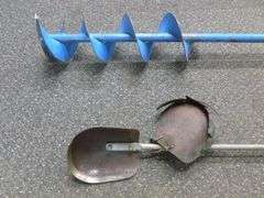 (2) Vintage Hand Ice Augers - Swedish Spoon / Mora Auger