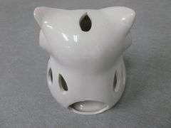 Nice Ceramic Owl Candle Lantern - 7.5" H
