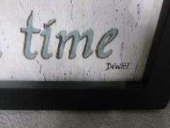 (2) DeWitt ' Laundry Room Themed ' Framed & Matted Signs