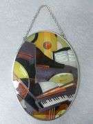 Music Themed - Stain Glass Sun Catcher - 5" x 7"