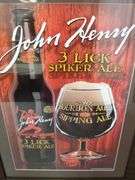 Cold Spring Brewing Co. - John Henry Framed & Matted Beer Sign - 18.5" x 24.5"