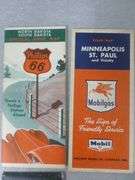 Group Of (8) Vintage Oil Company Road Maps