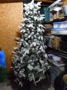 Large 7Ft Frosted Christmas Tree / With Lights