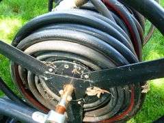 Large Portable Hose Reel With Long Length Of Garden Hose