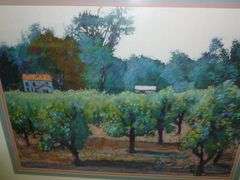 Large M. Silverwood " Country Scene " Framed & Matted Print