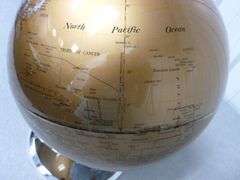 Nice 10" World Globe - Chrome Plated Steel Base