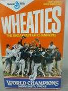 (2) Collectible Wheaties - Minnesota Twins 1987 World Series Boxes - Includes Authentic Autographed
