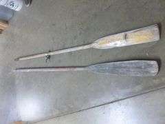 (2) Wooden Oars For Decor - 77.5" L