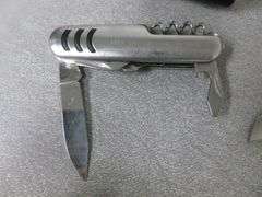 (2) Pocket Knives - Old Timer - Multi Blade / (2) Leather Knife Sheaths