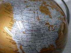 Nice 10" World Globe - Chrome Plated Steel Base