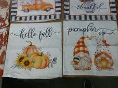 Group Of (4) New Fall Themed Couch Pillow Covers / Pillow / Related Items