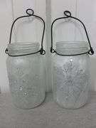 (2) New Jar Themed Candle Lanterns