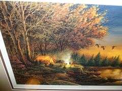 Beautiful Terry Redlin " Evening Solitude "Framed & Matted Print 21.5" x 28"