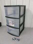 Sterlite 3 Drawer Poly Organizer With Wheels
