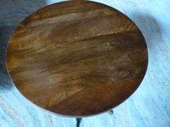 Nice Adjustable End Table - Cast Iron Framed