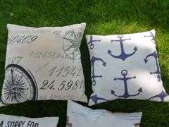 (5) Lake Themed Indoor / Outdoor Couch Pillows