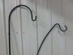 (2) Heavy Duty Patio Rail Mount Shepard's Hooks - 35" L