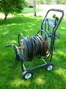 Large Portable Hose Reel With Long Length Of Garden Hose