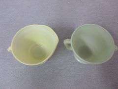 Vintage Frosted Glass Cream & Sugar