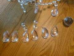 Beautiful Crystal Chandelier Style Hard Wired Light - 36" L