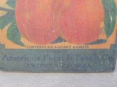 Georgia Peaches Wooden Sign - 11" x 11"