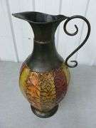 Large Modern Metal Floor Vase - 18.5" H
