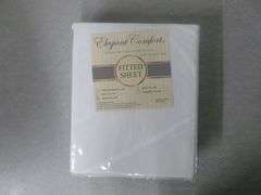 New Elegant Comfort - Queen Fitted Sheet - White 1500 Thread