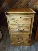 Nice Oak File Cabinet - Two Drawer