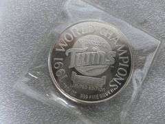 1991 Minnesota Twins World Champions - .999 1Oz. Silver Coin