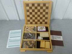 New Wooden Chess / Checkers Game Board