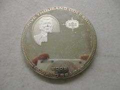 Ronald Reagan $5000 Silver Plated Medal
