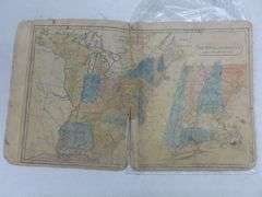 Antique 1814 Atlas To Adams - Geography For School & Academics Use