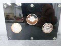 Collectible 1991 MLB - League / World Champion (3) Piece .999 1Oz Silver Coin Set