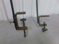 (2) Heavy Duty Patio Rail Mount Shepard's Hooks - 35" L