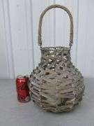 Basket Themed Candle Lantern / With New Pillar Candle