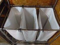 Portable 3-Bin Laundry Room Rack
