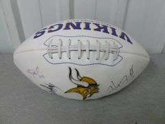 Collectible Minnesota Vikings Football With Several Authentic Autographs