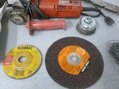 Contico Carpet Installer Toolbox With Related Items - Milwaukee 4 1/2" Grinder