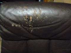 Benchmaster Brown Pleather Reclining Chair