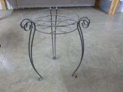 Heavy Duty Rod Iron Planter Stand - 12" Planter / 21" H